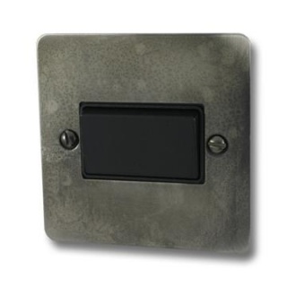 Flat Slate Effect Fan Isolator Switch (Black Switch)
